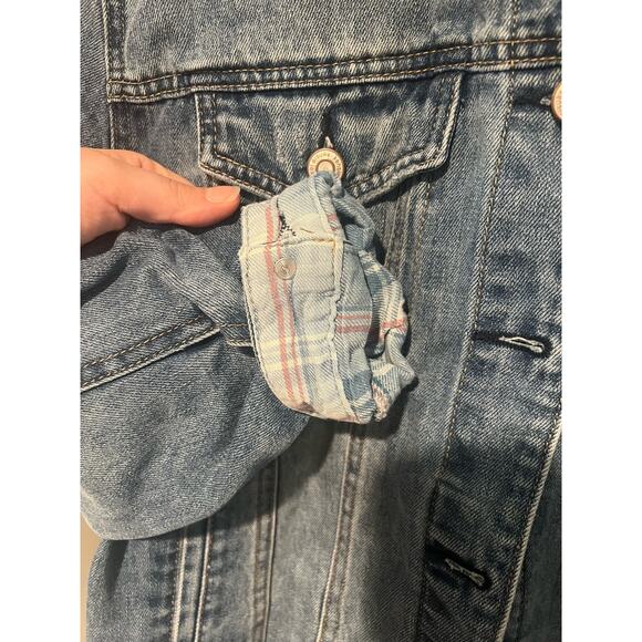 Kensie Denim Sherpa Jacket - Picture 4 of 5